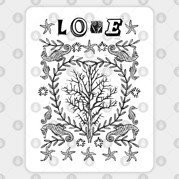 Love Collage (monochrome version) Sticker by WonderWebb